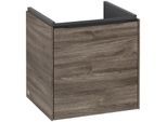 Villeroy und Boch Subway 3.0 Waschtisch-Unterschrank C58101RK 42,3x42,9x37,75cm, Schanier links/Griff Volcano black, stone oak