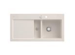 Villeroy & Boch Subway 60 Einbauspüle 671202KR rechts, mit Ablaufgarnitur und Exzenterbetätigung, 1000 x 510 mm, Crema