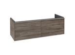 Villeroy und Boch Subway 3.0 Waschtisch-Unterschrank C567L0RK 127,2x42,9x47,8cm, mit LED/Griff Aluminium glänzend, stone oak