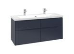 Villeroy und Boch Subway 3.0 Waschtisch-Unterschrank C60202VQ 127,2x57,6x47,8cm, ohne LED/Griff monochrom, marine blue