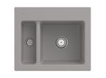 Villeroy und Boch Subway 60 XM Einbauspüle 678001KD mit Ablaufgarnitur, 620 x 510 mm, Handbetätigung, fossil CeramicPlus