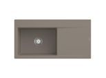 Villeroy und Boch Subway Style 60 Einbauspüle 336201TR Becken links, Ablaufgarnitur mit Handbetätigung, 1000 x 510 mm, Timber
