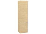 Villeroy und Boch Venticello Hochschrank A95101VJ 40,4 x 154,6 x 37,2 cm, links, Griff Chrom, nordic oak