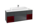 Villeroy und Boch Finion Waschtischunterschrank G211HBHG 160cm, Abdeckplatte white matt, Emotion, Regale Peony matt lacquer, Midnight Blue Matt Lacquer