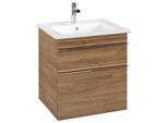 Villeroy und Boch Venticello Waschtisch-Unterschrank A92301RH 55,3x59x50,2cm, Griff Chrom, Kansas Oak