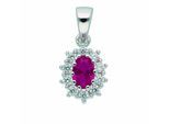 Kettenanhänger ADELIA´S "Anhänger 925 Silber mit Zirkonia – Silberanhänger", silber, Schmuckanhänger, Damen, mit Zirkonia, Silber 925 (Sterlingsilber), Kettenanhänger, Silberanhänger