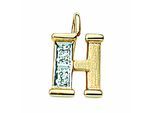 Buchstabenanhänger ADELIA´S "Buchstabenanhänger H 585 Gold ( 14K ) mit Diamant ( 0,02 ct )", silber, Schmuckanhänger, Damen, 0,02 VVS = sehr sehr kleine Einschlüsse mit Diamant, Gold