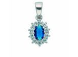 Kettenanhänger ADELIA´S "Anhänger 925 Silber mit Zirkonia – Silberanhänger", silber, Schmuckanhänger, Damen, mit Zirkonia, Silber 925 (Sterlingsilber), Kettenanhänger, Silberanhänger
