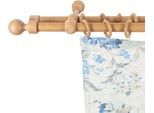 Gardinenstange SN DECO GROUP "Giro" Gr. 1, braun (eichefarben), L:120cm, Holzwerkstoff, Gardinenstangen, Gardinenstange, 28 mm, Holz, verschiedene Längen und Farben, Komplettset