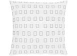 Dekokissen APELT "Mare" Gr. 1, grau (weiß, grau, gemustert), B:40cm L:40cm, Obermaterial: 100% Polyester, Dekokissen_Sitzkissen_Kissenhüllen, Dekokissen