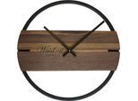 Wanduhr CHRISTOFFEL "Novum", braun (walnuss), H:3cm, Wanduhren, Wanduhr