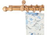 Gardinenstange SN DECO GROUP "Ares" Gr. 3, braun (eichefarben), L:160cm, Holzwerkstoff, Gardinenstangen, Gardinenstange, 28 mm, Holz, verschiedene Längen und Farben, Komplettset
