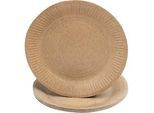 Pronappe Pappteller, Ø 230 mm, Karton, braun, 20 Stück