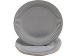 Pronappe Pappteller, Ø 230 mm, Karton, grau, 20 Stück