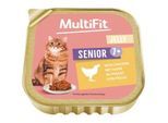 MultiFit Nassfutter Katze Senior, in Gelee, Huhn 64x100 g