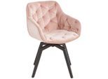 Livetastic , Rosa, Schwarz , Holz, Metall, Textil , Pappel , Sperrholz , 59.5x84x63.5 cm , Sitzfläche 360° drehbar ,