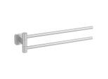 Wenko , Edelstahlfarben , Metall , rund , 5.5x9.5x43 cm , schwenkbar , Badezimmer, Badezimmeraccessoires, Handtuchhalter