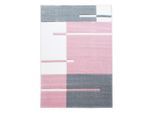 Ayyildiz , Pink , Textil , Karo , rechteckig , 140x200 cm , Oeko-Tex® Standard 100 , pflegeleicht , Teppiche & Böden, Teppiche, Webteppiche, Flachwebteppiche