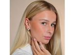 Klappcreolen ADELIA´S "Damen Ohrringe – Klappcreole aus Edelstahl mit Strass Steinchen", Damen, Gr. Damen, Edelstahl, silber, Ohrringe Klappcreolen, Zum Verschenken – ideal zum einen besonderen Tag
