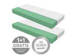 Primatex Deluxe , Weiß , Textil , H3 , Füllung: Polyester, Hohlfaser , 90x200 cm , Oeko-Tex® Standard 100 , Bezug abnehmbar/waschbar, Ober- und Unterseite versteppt, wendbar, für verstellbare Lattenroste geeignet, Tragegriffe, atmungsaktiv, aktive Schulterzone, antibakteriell, Wendematratze, Bezug rundum abnehmbar, Matratzenklasse Silber, Matratzenentfaltung in 48 Stunden , Schlafzimmer, Matratzen