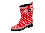 Gummistiefel BOCKSTIEGEL "Dorin", Damen, Gr. 40, rot (dk, rot, multi), Obermaterial: 100% Naturkautschuk NaRubber., Schuhe Gummistiefel