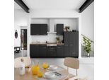 Küchenblock Touch Low m. Geräten Schwarz