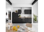 Küchenblock Touch Low m. Geräten Schwarz