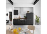 Küchenblock Touch Low m. Geräten Schwarz