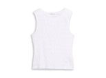 TOM TAILOR DENIM Damen Smock Top mit Stretch, weiß, Uni, Gr. M