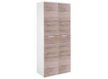Mid.you , Weiß, Eichefarben , Holzwerkstoff , 2 Fächer , 1 Schublade(n) Schubladen , 65.0x159.0x35.0 cm , Made in Germany , hängend ,