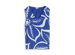 TOM TAILOR Damen Top mit Blumenmuster, blau, Uni, Gr. M