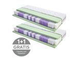 Livetastic , Weiß , Textil , H3 , Füllung: Polyester, Vlies , rechteckig , 90x200 cm , Oeko-Tex® Standard 100 , Bezug abnehmbar/waschbar, Ober- und Unterseite versteppt, für Hausstauballergiker geeignet, wendbar, optimale Belüftung, für verstellbare Lattenroste geeignet, atmungsaktiv, schadstoffgeprüft, Bezug rundum abnehmbar, Matratzenentfaltung in 48 Stunden, kühlend , Schlafzimmer, Matratzen, W