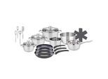 Möbelix , Edelstahlfarben , Metall , 16 cm , 2,5 l,1,2 l , backofengeeignet ,
