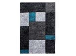 Ayyildiz , Türkis , Textil , Karo , rechteckig , 280x370 cm , Oeko-Tex® Standard 100 , pflegeleicht ,