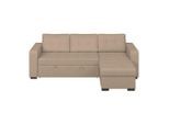Möbelix , Beige , Textil , Füllung: Schaumstoff , seitenverkehrt montierbar, L-Form , 239x160 cm , Liegefunktion ,
