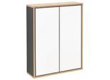 Mid.you , Holzwerkstoff , 2 Fächer , 60x75x20.1 cm , Badezimmer, Badezimmermöbel, Badezimmerschränke, Spiegelschränke