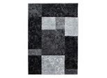 Ayyildiz , Schwarz , Textil , Karo , rechteckig , 240x340 cm , Oeko-Tex® Standard 100 , pflegeleicht ,