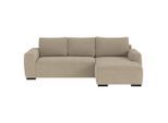 Mid.you , Hellbraun , Textil , seitenverkehrt montierbar, L-Form , 252x170 cm , Liegefunktion ,