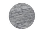 Ayyildiz , Grau , Textil , Graphik , rund , Oeko-Tex® Standard 100 , für Fußbodenheizung geeignet, schmutzabweisend, für Hausstauballergiker geeignet, lichtunempfindlich, antistatisch, pflegeleicht, strapazierfähig, leicht zusammenrollbar , Teppiche & Böden, Teppiche, Webteppiche