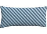 Kissenbezug SCHLAFGUT "Premium Kissenbezug Woven Fade Satin (1 St)", blau (grau light, blau mid), B:40cm L:80cm, Mako-Satin, Obermaterial: 100% Baumwolle, Kissenbezüge, Kissenbezug, Ton-in-Ton Reißverschluss, Fadendichte von 300tc, Streifen, OEKO Tex
