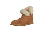 Hausschuh SHEPHERD "Shepherd Hausschuhe Leder", Damen, Gr. 38, cognac, Leder, Schuhe Hausschuh