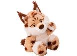 Kuscheltier NICI "Wild Friends GREEN, Luchs Lyka, 25 cm schlenkernd", beige, Plüschfiguren, KinderH:25cm, Plüsch, Kuscheltier, enthält recyceltes Material, H:25cm