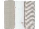 Stoffwindeln LÄSSIG "Swaddle & Burp Blanket, L, Rainbow", Baby, Gr. 3 Stk., beige, Baumwolle, Windeln Stoffwindeln