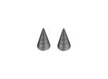 Gardinenstangen-Endstück LIEDECO "Kegel mit Rille", silber (chromfarben, matt), H:2,5cm L:5,5cm Ø:1,6cm, Gardinenstangenendstücke, Gardinenstangen-Endstück, für Gardinenstangen Ø 16 mm