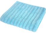 Handtuch DYCKHOFF "Wellenstreifen", blau (aqua), B:50cm L:100cm, Frottier, Obermaterial: 100% Baumwolle, Handtücher, Handtuch