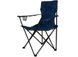 Gartenstuhl VCM "Angelstuhl Getränkehalter Campingstuhl", blau, Obermaterial: 100% Metall MT., Stühle, Gartenstuhl
