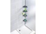 Duschablage WENKO "Teleskop Duschecke Compact", bunt (silberfarben, grau), B:26cm H:275cm T:20cm, Aluminium, Polystyrol, Regale, Duschablage