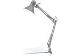EGLO Tischleuchte "FIRMO Klemmlampe, exkl. Leuchtmittel E27, mit Schraub-Klemme", silber (silberfarben), 1, H: 82cm, Leuchten, Klemmleuchte, Leselampe, Schalter, schwenkbarer Kopf, Höhe: 73cm, Tischleuchte