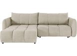 Ecksofa EXXPO - SOFA FASHION "Livonia, B/T: 260/187, modern & praktisch für kleine Räume", cappuccino, B:260cm H:87cm T:187cm, Sofas, Ecksofa, Mit Bettfunktion & Bettkasten,hoher Sitzkomfort,inkl. Steppung, L-Form