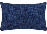 Dekokissen DONE. "Twist", blau (dunkelblau, meliert), B:40cm H:1cm L:60cm, Polyester, Dekokissen_Sitzkissen_Kissenhüllen, Dekokissen, Geflochtene Optik